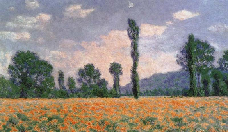 Poppy Field at Giverny, Claude Monet